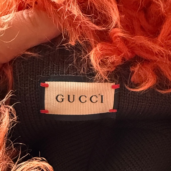 Gucci NWT Orange Shearling Hat Medium 58cm - Picture 5 of 15